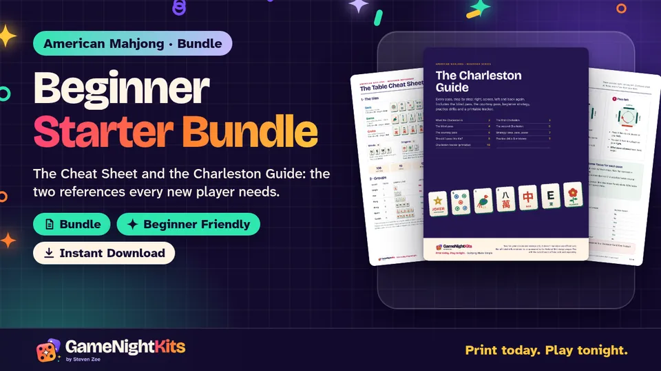 Mahjong Beginner Starter Bundle printable cover